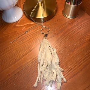Beige Large Tassel Necklace